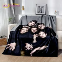 3D One-Direction Rock 1D Combinatio HD Soft Flannel Blankets,Throw Blanket Comfortable Blanket for Picnic Beds Sofa Home Bedroom 1