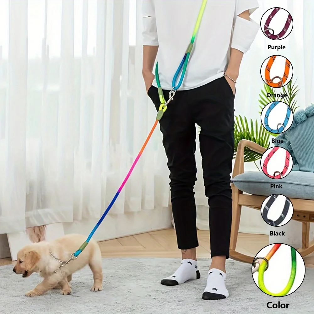 Reflective Pet Dog Nylon Leash Hands-Free Freedom for Hiking Walking Running Adjust Crossbody Bungee Leash with Shock Absorption Reflective Pet Dog Nylon Leash Hands-Free Freedom for Hiking Walking Running Adjust Crossbody Bungee Leash with Shock Absorption
