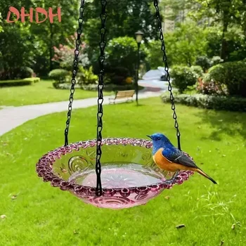 Flower Hanging Bird Feeder Bath 4