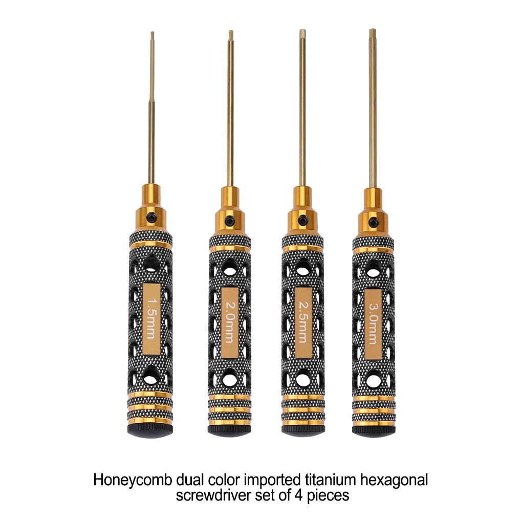 4pcs/Set Hexagon Screwdriver 1.5 2.0 2.5 3.0mm Quick Change Allen Key Hex Screws Wrench Tools for 1/8 1/10 RC Car SCX10 TRX4