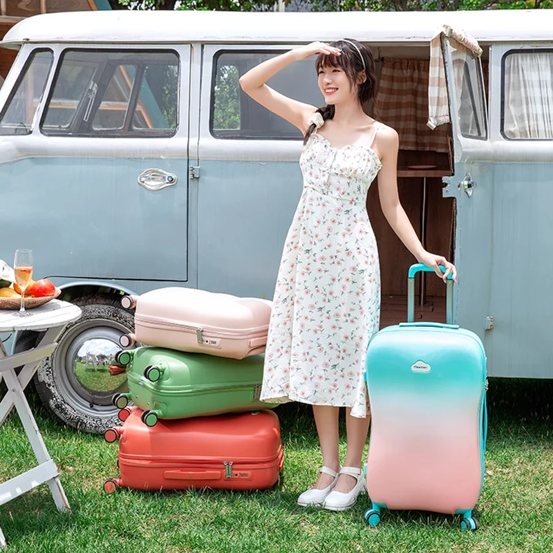 Hot!New 20"22"24"26"inch High quality colorful suitcases rolling luggage light Travel bag men&women fashion trolley suitcases
