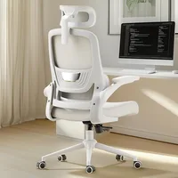 Ergonomic Office Chair, Desk Chair with Adjustable Lumbar Support, Home Office Desk Chair with 2D Headrest, Flip-up Armrest 1