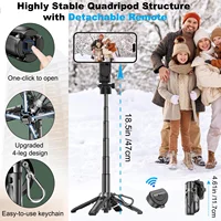 Magnetic Mini Selfie Stick Tripod Stand for iPhone Magsafe Phone Tripod with Remote for Travel Vlogs Photos Live Video Recording - Image 2