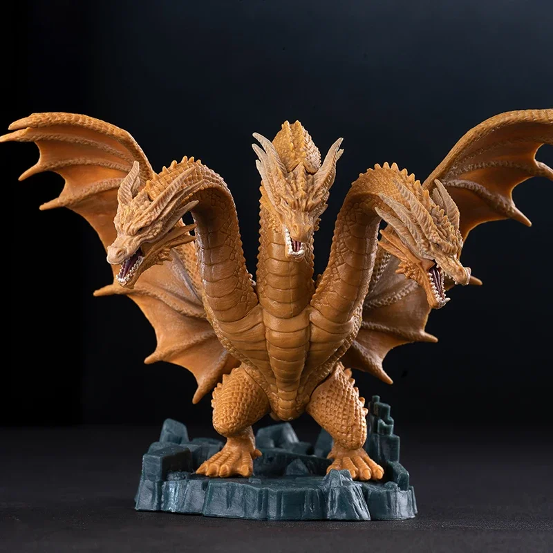 Фото Японские фигурки Bandai Godzilla Vs. King Kong, игрушки 10 см, версия из ПВХ, Модель King Ghidorah, Детская кукла, декоративный подарок №4