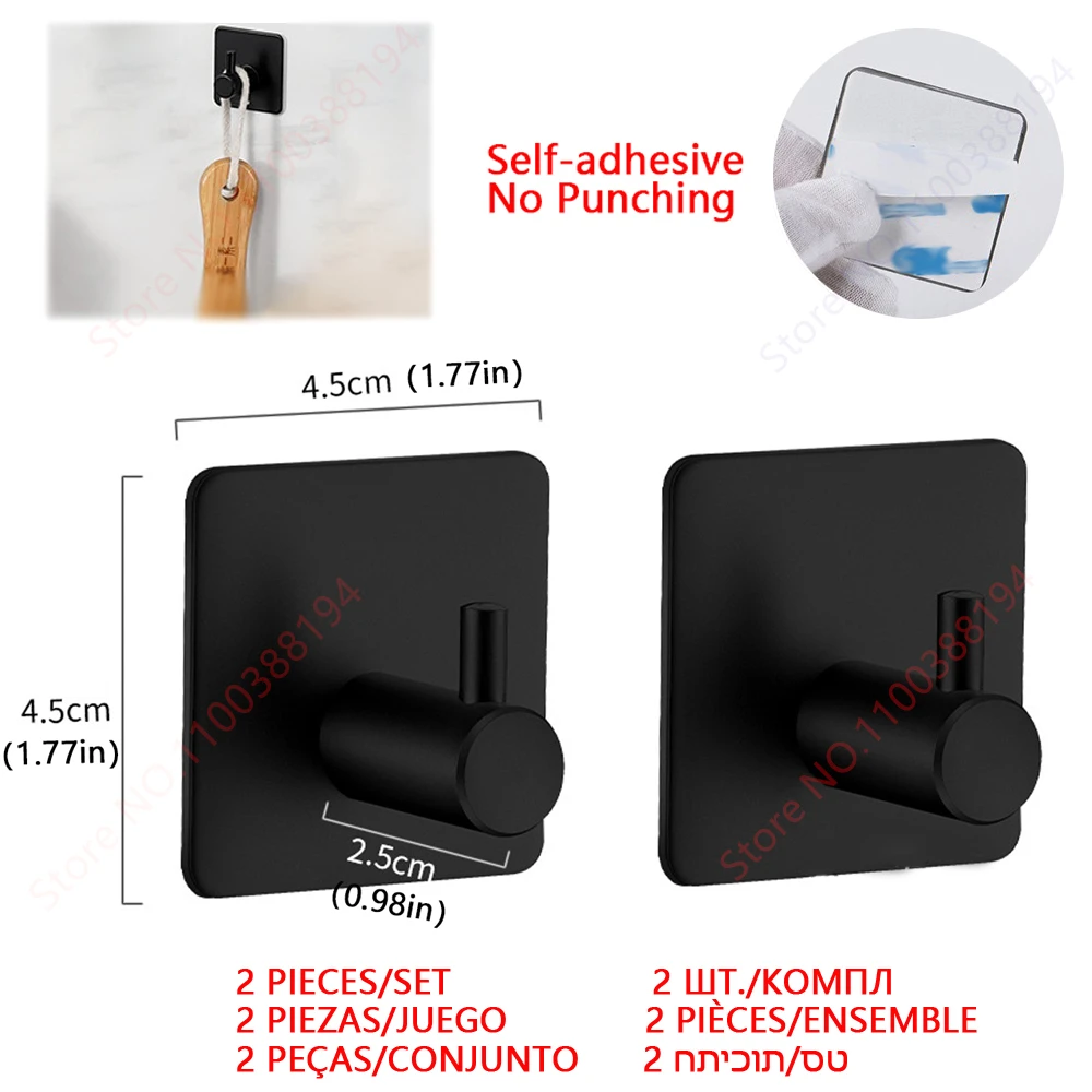 Stainless Steel Wall-Mount Toilet Paper Holder and Towel Organizer