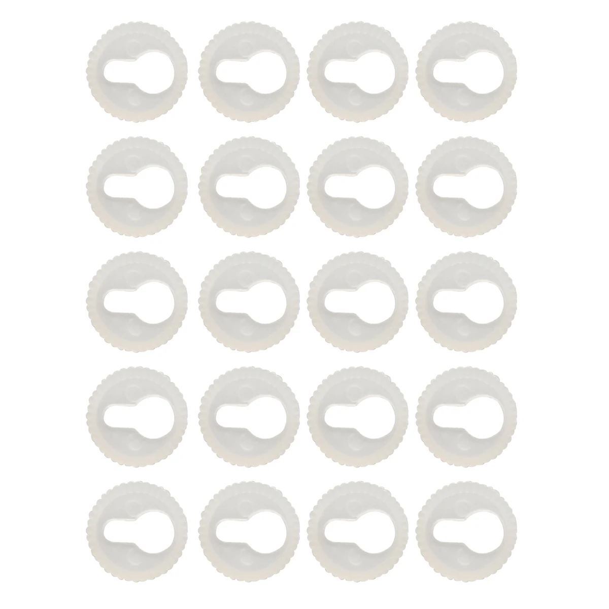 Description Picture 4 of item20Pcs Plastic Keyhole Fastener Photo Picture Oil Painting Mirror Frame Hanger Fixing Bracket Hanging Hook Round 20mm Transparent