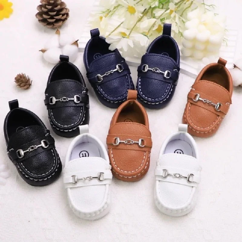 4-colors Newborn Infant Boys Girls Shoes PU Leather Loafers Dress Shoes Oxford Prewalker Walking Flat Lazy Crib casual shoes baby girl shoes