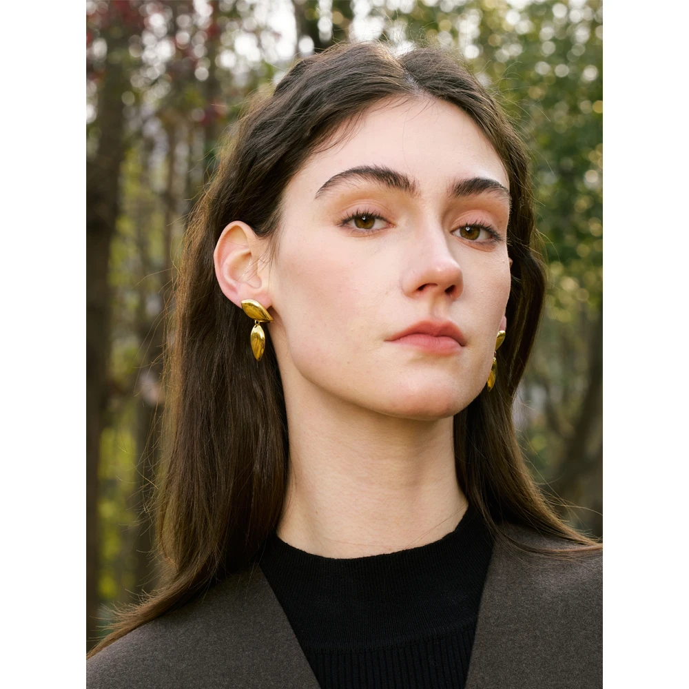 Yhpup Stainless Steel Earrings Drop Dangle for Women Waterproof