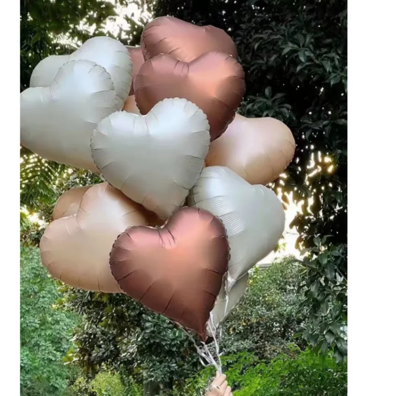 5/10pcs 18inch Red Sliver Hot Pink Black Heart Foil Balloon Valentine's Day Wedding Girls Birthday Party Decoration Love Globos