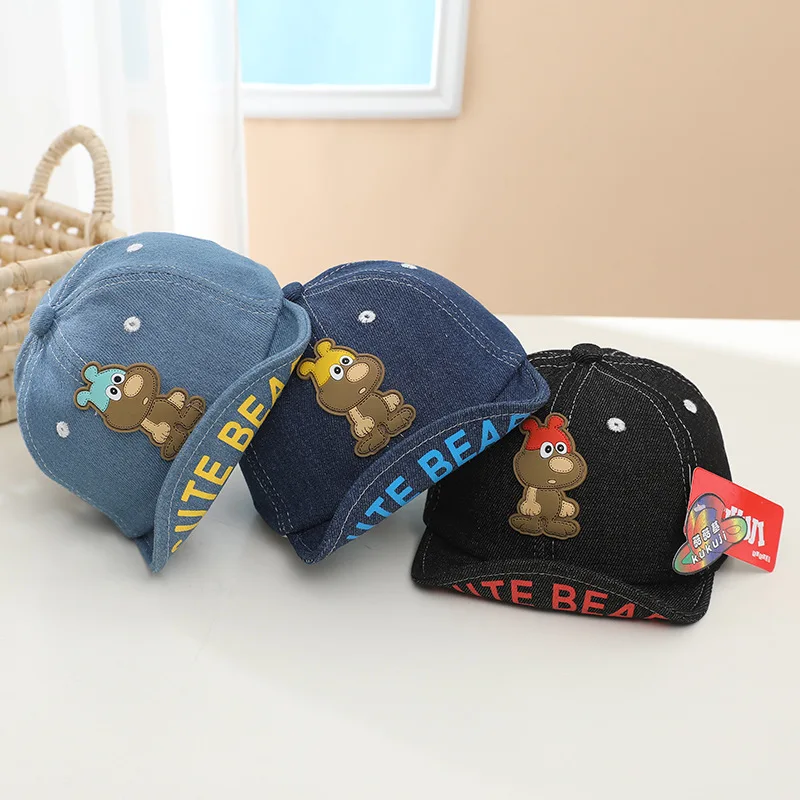 Baby Baseball Cap Spring-Summer Style Cartoon Animal Soft Edge Children's Hat Breathable Cute Baby Cowboy Hat 1-3 Years Old new 3d animal scarves women spring cute cat dog headband for girls tubular face head wrap cover bandana dust proof hair scarf