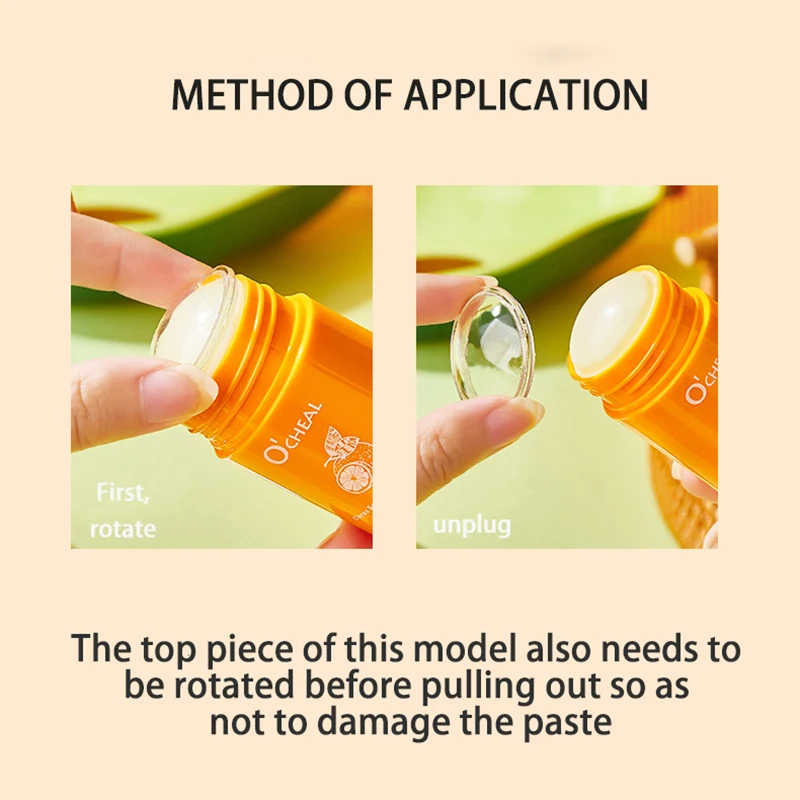 Avocado ​Citrus Makeup Remover Stick ​​Portable Deep Cleansing Pore Cream Stick Remover Balm makeup Facial Skin Care Cosmetics 5