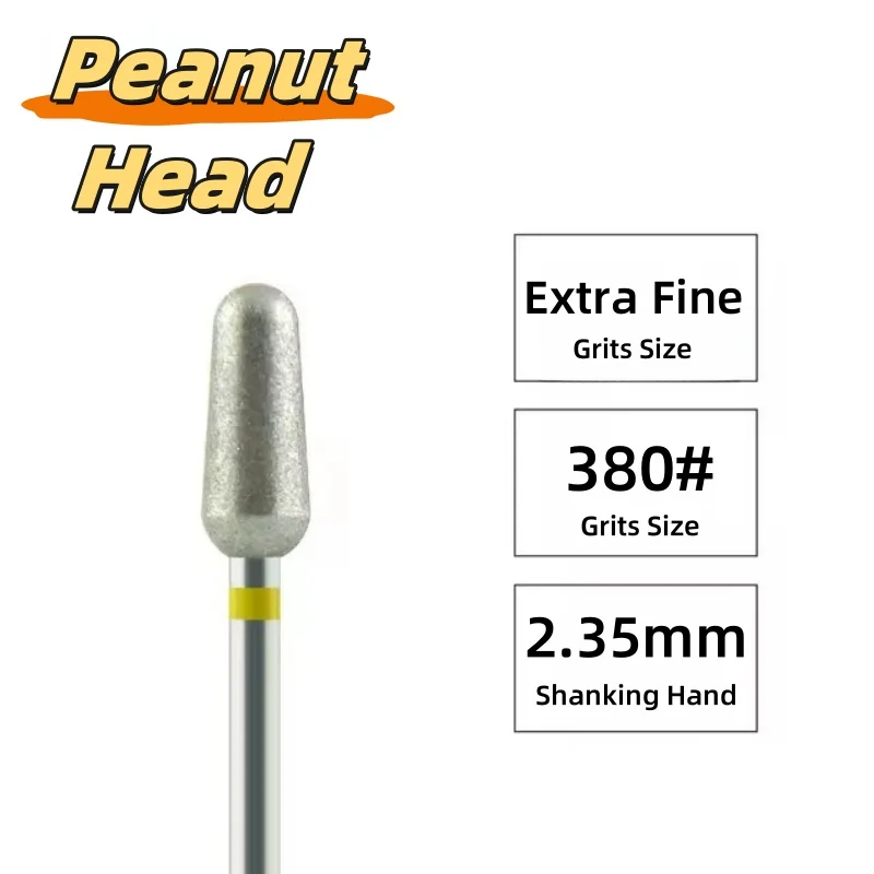 Nail drill bit 1Pcs peanut head diamond 5*12mm for manicure salon