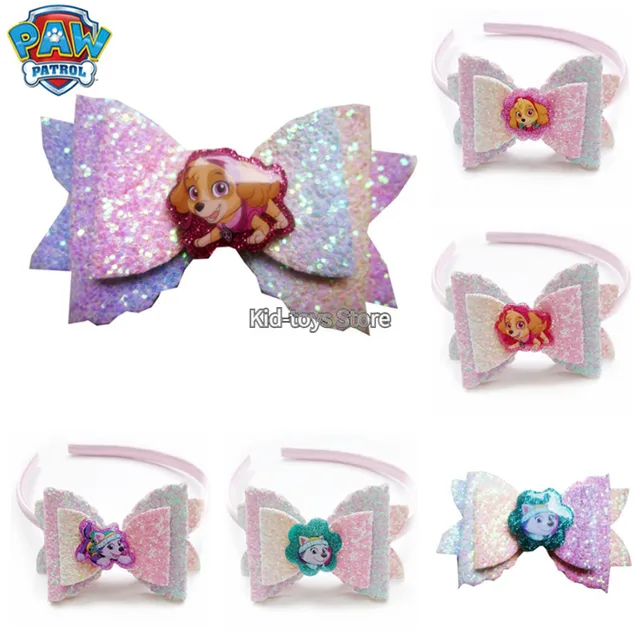 Paw Patrols Headdress Skye Everest Action Figure Toys Girls Cartoon Fashion Hairpins Accessories Kids Cosplay Party Hair Clips 1