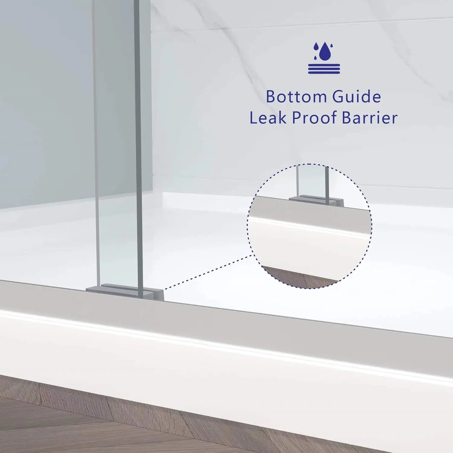 Shower Doors 56-60" W X 72" H Semi Frame Double Sliding Bathroom Glass Shower Door,  SGCC Tempered Glass, Chrome Finish 6