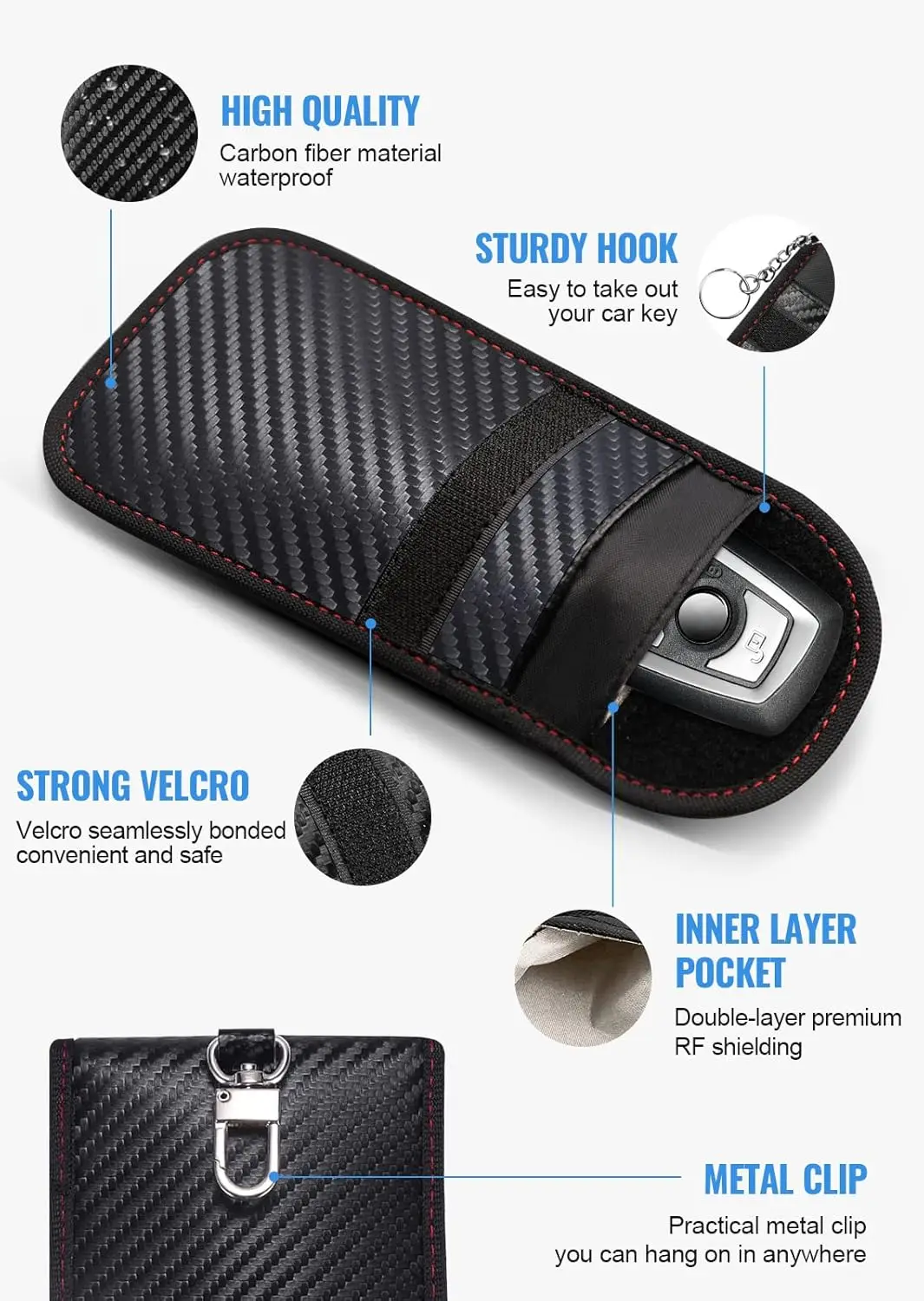 Anti-Theft Car Key Signal Blocking Pouch