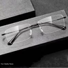 Fashion Business Anti-blue Light Frameless Reading Glasses Women Anti-fatigue Presbyopic Glasses Computer Grade Glasses 2
