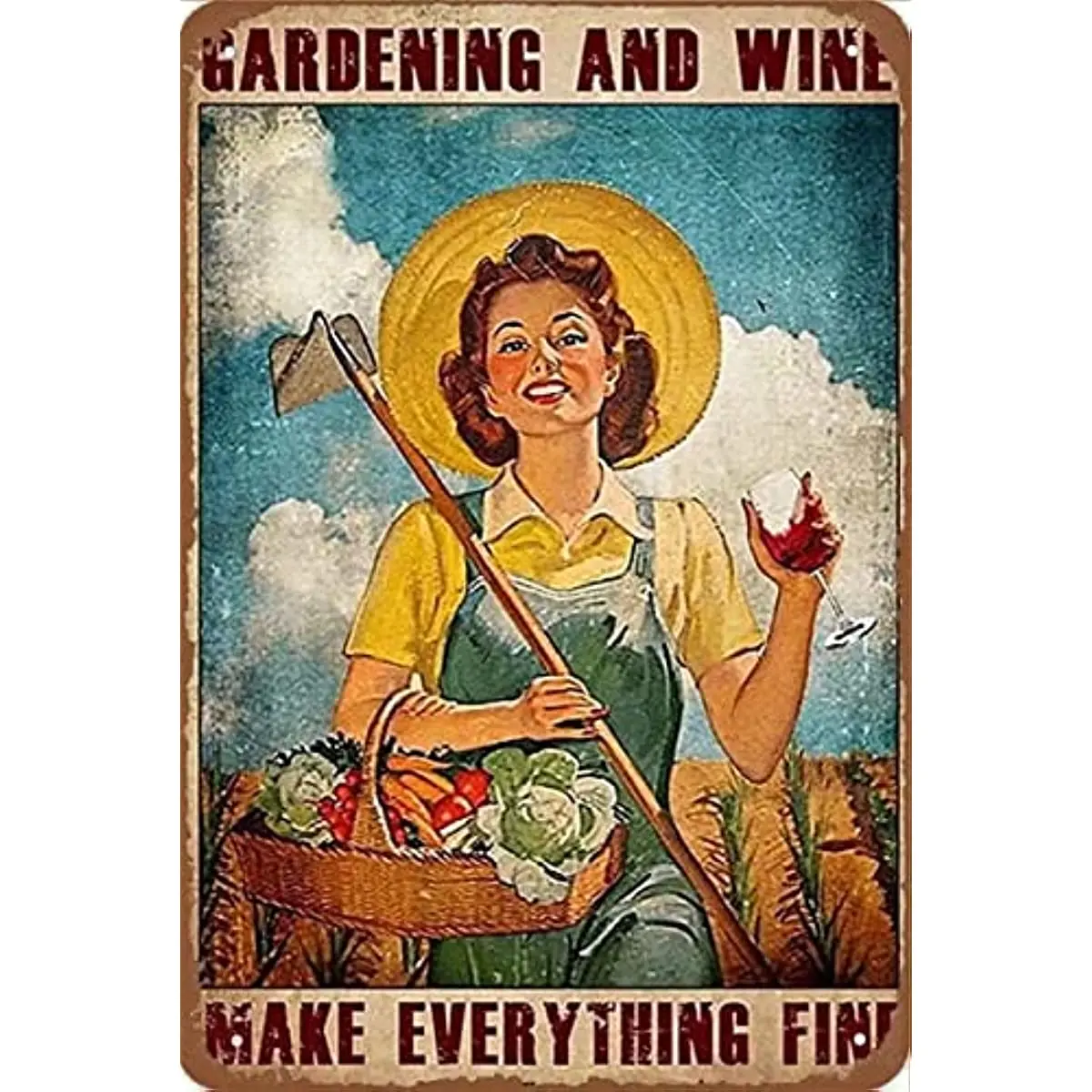 

Садоводство и вино сделать все хорошо дома Бар Кухня Столовая стена искусство Декор знак Искусство стены табличка стены дома