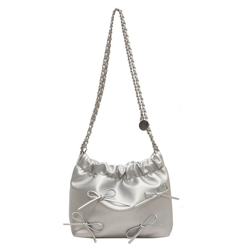 

Pleated Design Crossbody Shoulder Bag Handbag for Woman New Versatile Simple Bucket Fashion Casual High-quality Messenger Luxury