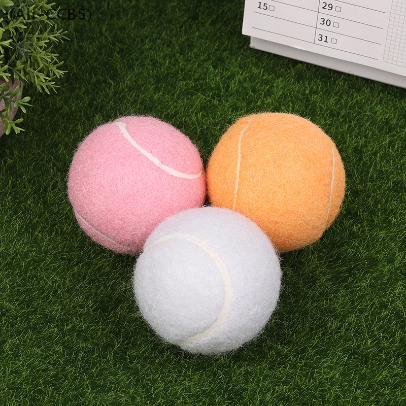 High Stretch Practice Massage Gym Balls 3 Pcs Orange White Pink Wear-resistant Tennis Balls for Beginner for Tennis Balls