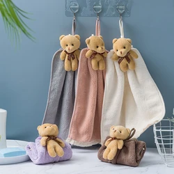 Toalla de terciopelo para el cuidado del bebé, toalla cuadrada gruesa para colgar, suave, Coral, dibujos animados, absorbente de agua