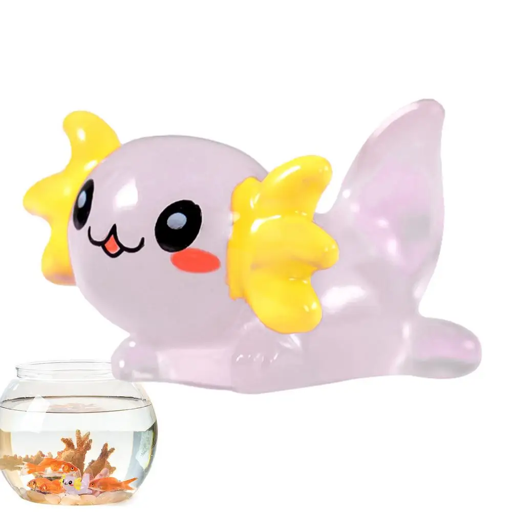 Mini Axolotl Figures Cute Resin Axolotl Figure In The Dark Safe Aquarium  Decorations Durable Home Decorations For Shelf