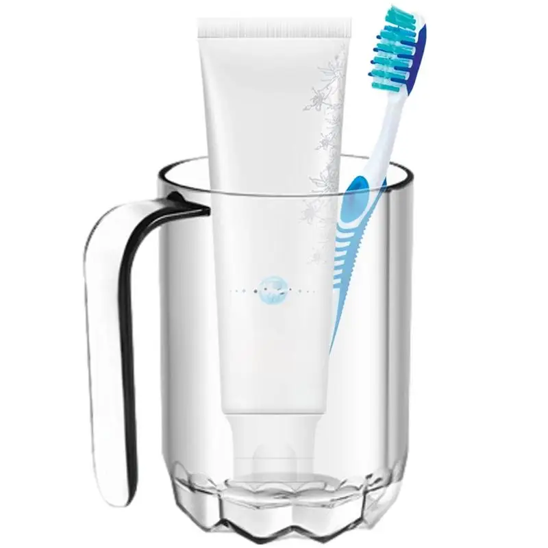 

Стакан для зубной щетки 500 мл, прозрачный держатель для зубной щетки, чашка для пар, органайзеры для туалетных принадлежностей, чашки для зубной пасты