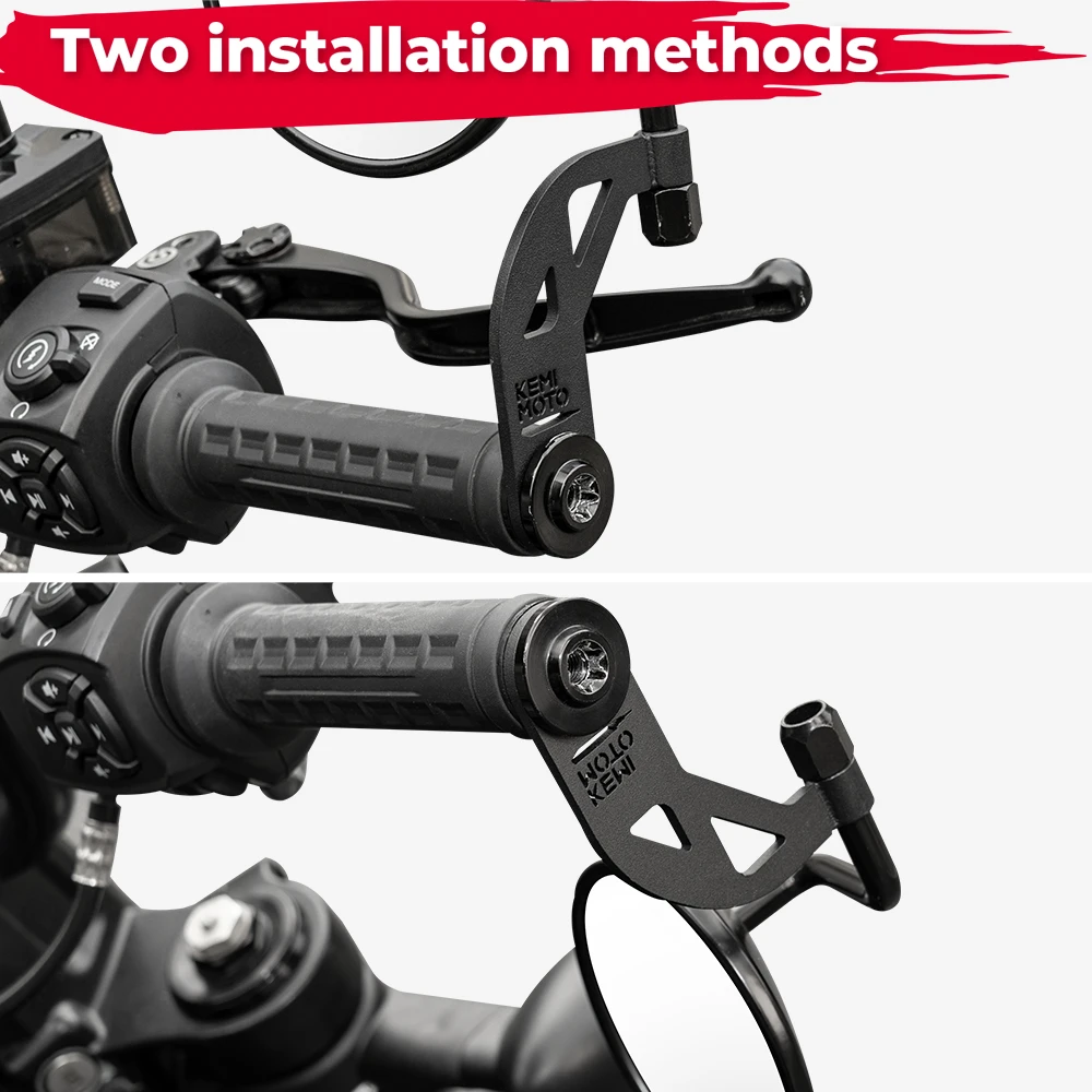 KEMIMOTO Motorcycle Rearview Mirrors Extender Bracket for Sportster S RH 1250 2021-2024 Side Mirror Bracket Mirror Moto Adaptors 3