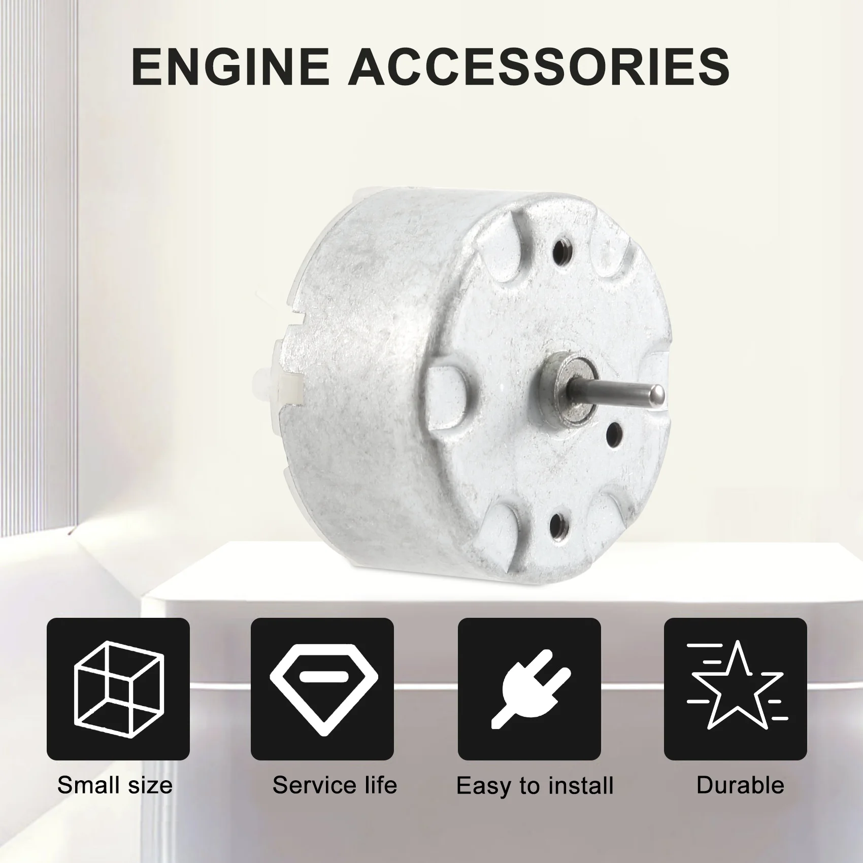 RF-500 TB-12560 DC 1.5-12 V 2700 U / MIN Idling speed 32 mm diameter DC motor silver