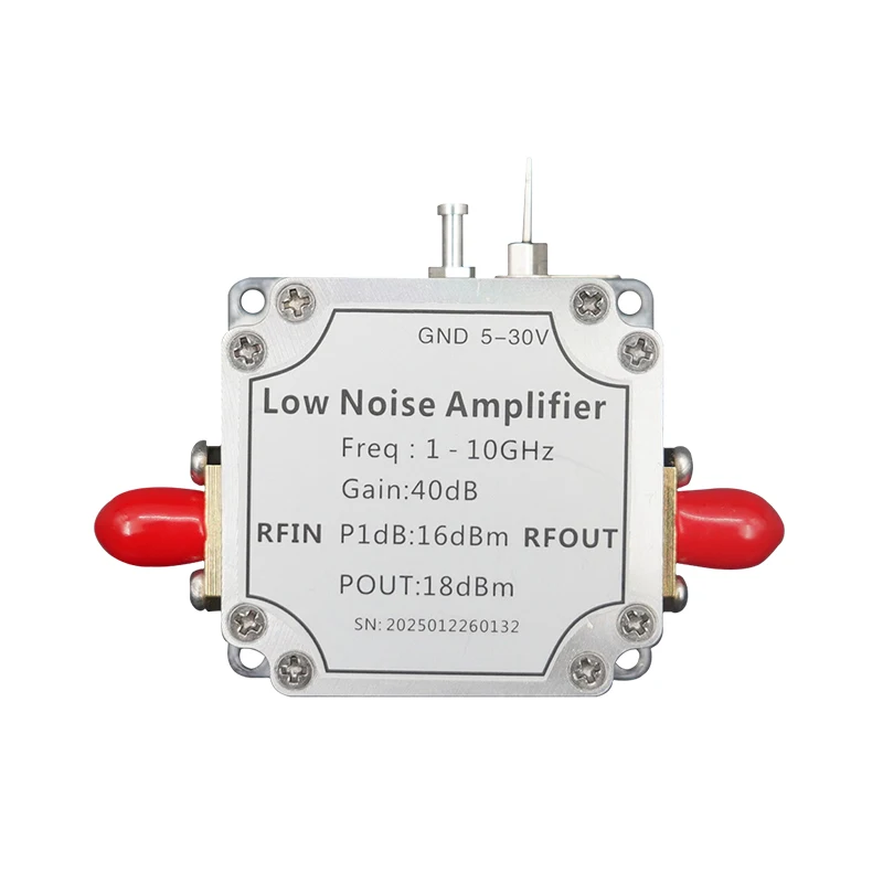 Low-noise amplifier 1-10GHz high-linearity pre-gain amplifier Gain 40dB power am