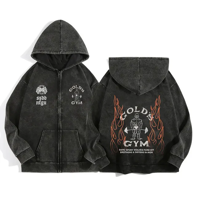 龍宮城　HOODIE 新品未使用 匿名発送 Darc Wolves Sport Zip Up Hoodies for Men Women Cotton Print Gothic