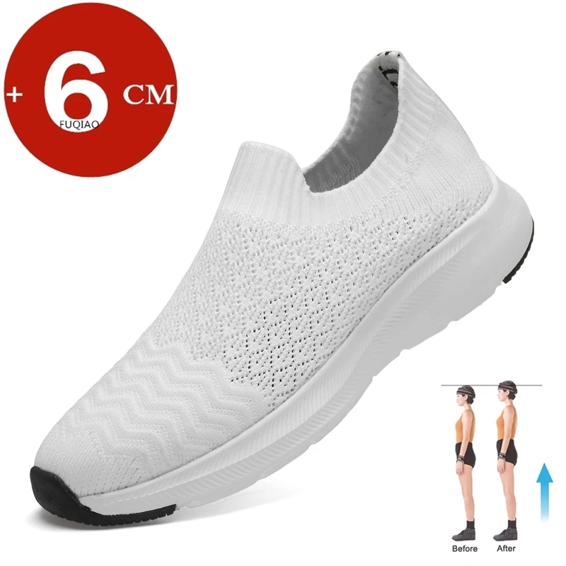 

New Breathable Sneakers Man Elevator Shoes Height Increase Shoes for Men Insoles 6CM Sports Casual Heightening Shoes Tall Shoes