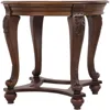T499-6 Round End Table, 0, Dark Brown 1