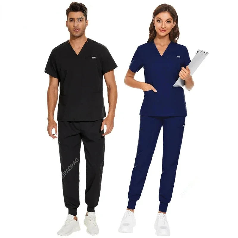 Unisex Medical Uniforms Clinical Uniform Men Nursing Clothes Doctor Costume Nurse Scrub Sets Dentist Workwear Include Tops pants medical uniform