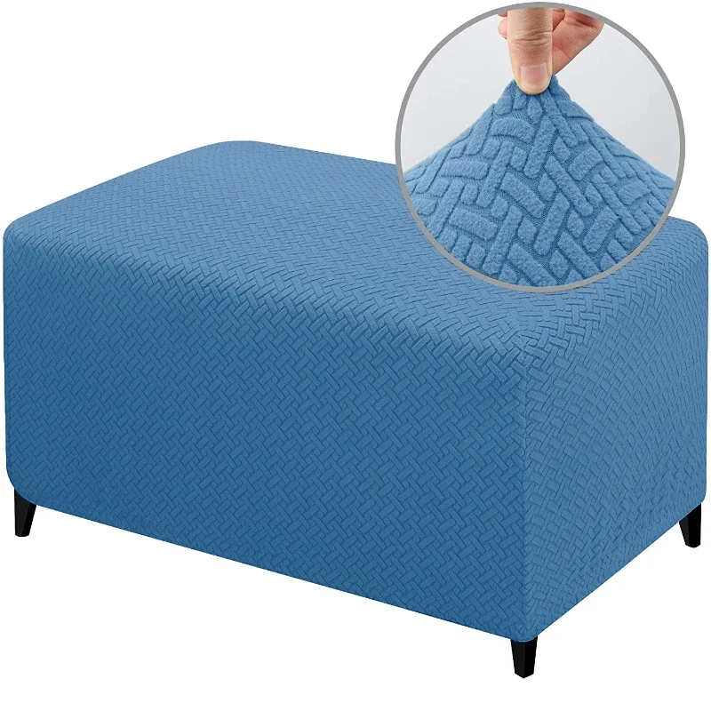 Premium Stretch Ottoman Slipcovers - Soft, Durable Fabric Protector