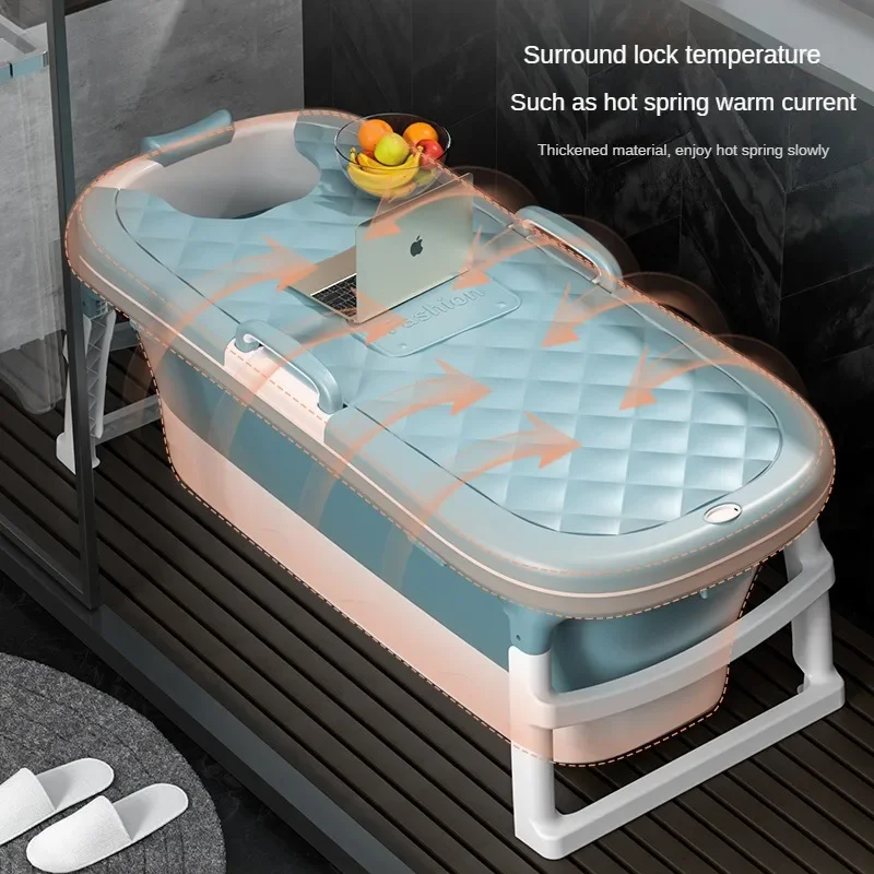 Folding Bath Tub Adult Bath Tub Home Bathing Thickened Whole Body Plastic Adult Bathtub Bathtub