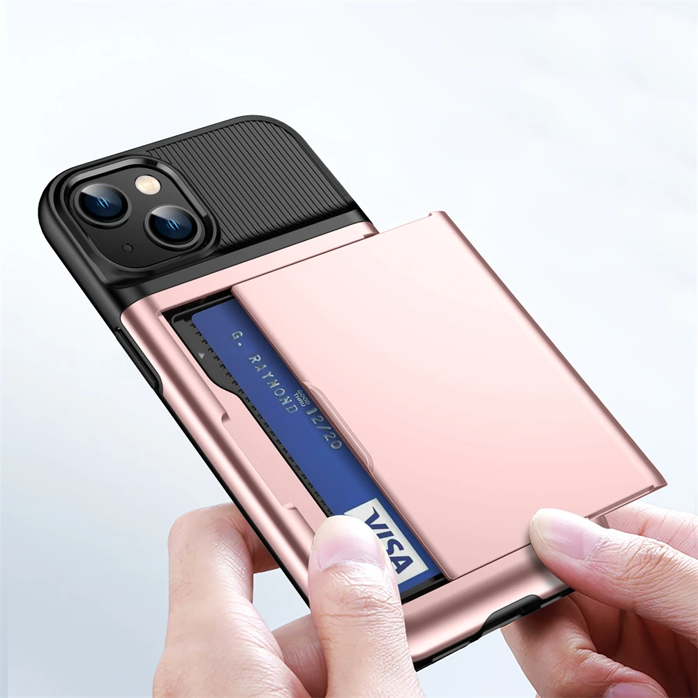 Custodia A Fessura Per Carte A Portafoglio Per Apple Iphone 13 12 11 Pro Max 13Pro 12Pro 11Pro Max Iphone12 Iphone13 Cover Coque Funda Pouch