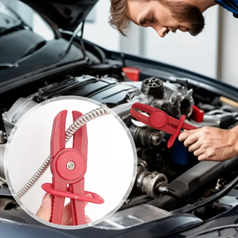 Hose Tube Clamp Pliers Cut Off Clip Tool Brake Fuel Water Line Clamp Pliers for Car Repair Hose Clamp Removal Hand Tool 3Pcs/Set