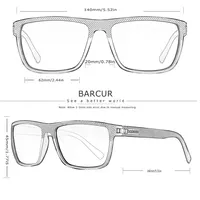 BARCUR Design-Lunettes de soleil polarisées TR90 pour homme et femme, accessoire de sport léger, protection UVAB 4