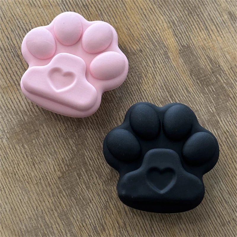 Cute 3D Cat Paw Griptok Bracket Phone Holder Finger Ring Support For iPhone Samsung Foldable Griptok Socket Universal Accessorie