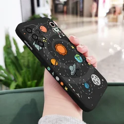 Astronaut-Themed Phone Case Cover for Samsung A05 (Black)