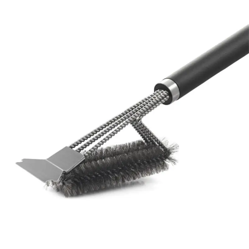 Stainless Steel Safe Grill Brush and Scraper with Deluxe HandleGrill Cleaner Brush Bristle Grill