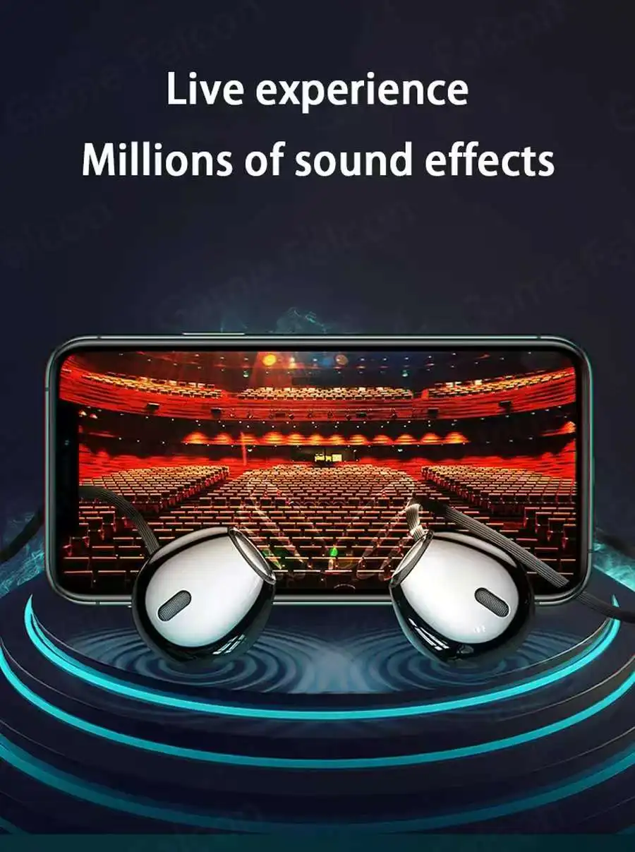 9D Bass Stereo Headphones with Mic - Type C  35mm Earbuds for iPhone  Samsung Galaxy