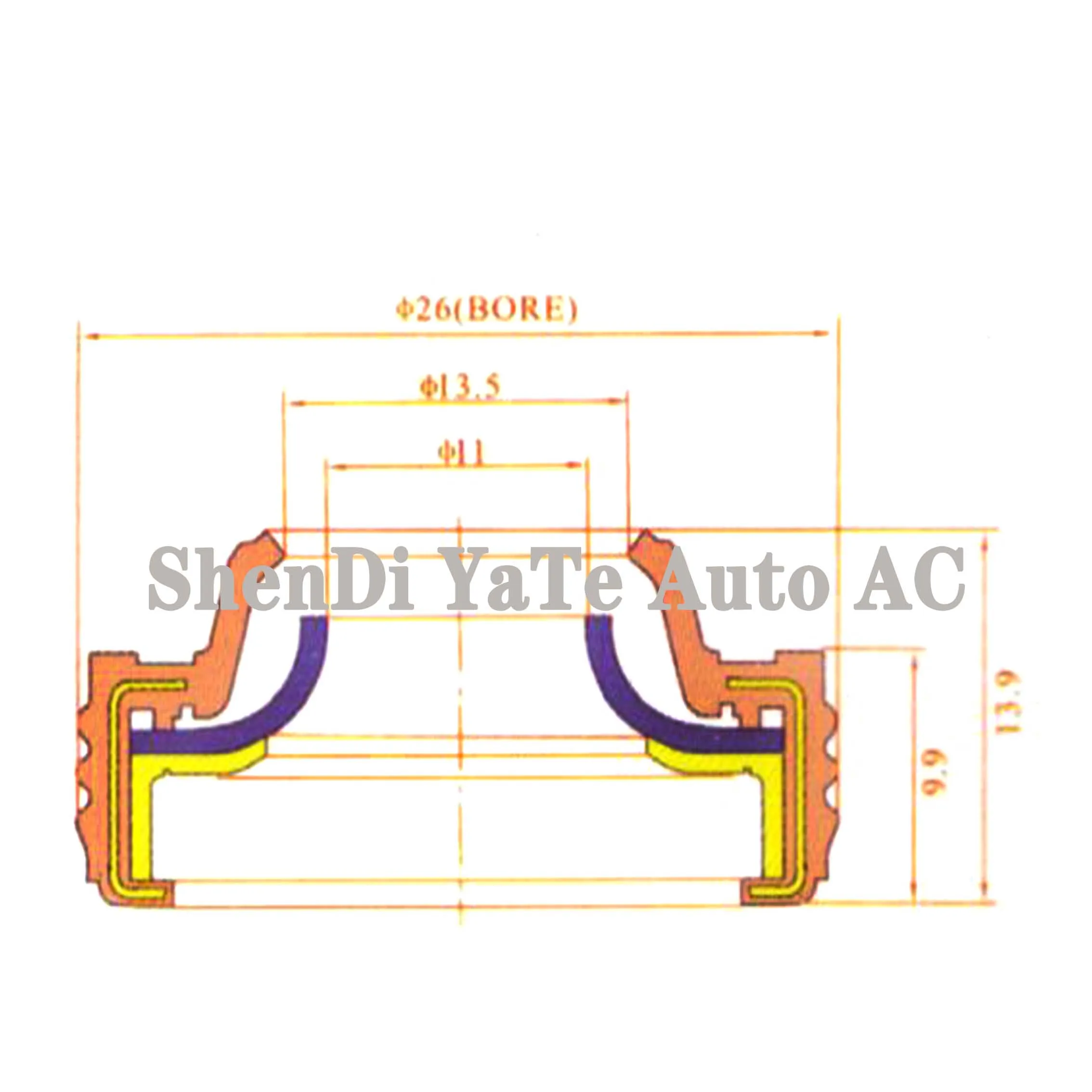 Air Conditioning Repair Kit 20PCS Car A/C Compressor Oil Seal Stamp Shaft Seal For Volkswagen CC Jetta Toyota Vios For Sanden 10S Compressor Repair Parts