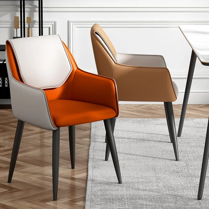 4 Colors Nordic Home Restaurant Dining Chair Backrest Modern Minimalist Home Furniture Chair Kitchen Soft Bag Dining