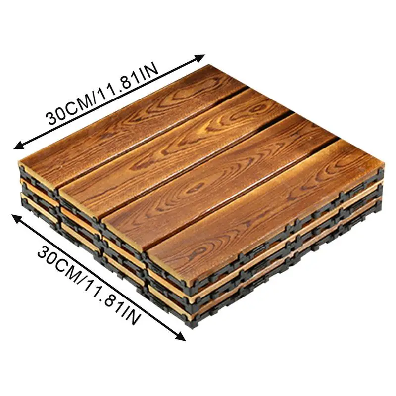 3-Pack Wooden Outdoor Patio Flooring 6
