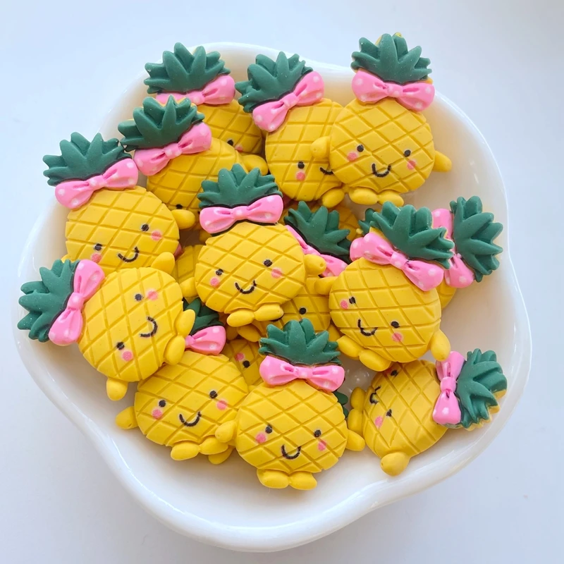 Pineapples Home Decoration Resin Scrapbook Craft Miniature