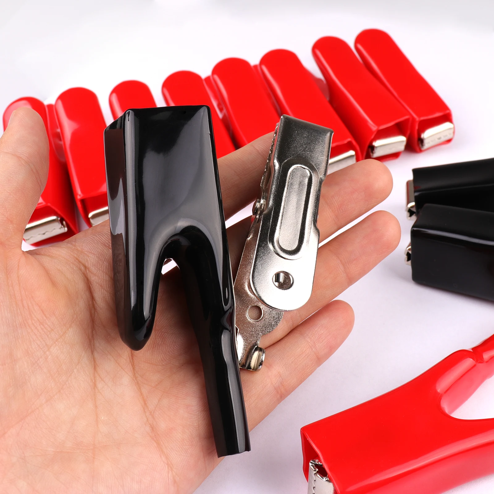 Sheathed Jacaré Clipes para Faça Você Mesmo Leads Teste Elétrico 10 Pcs 50a