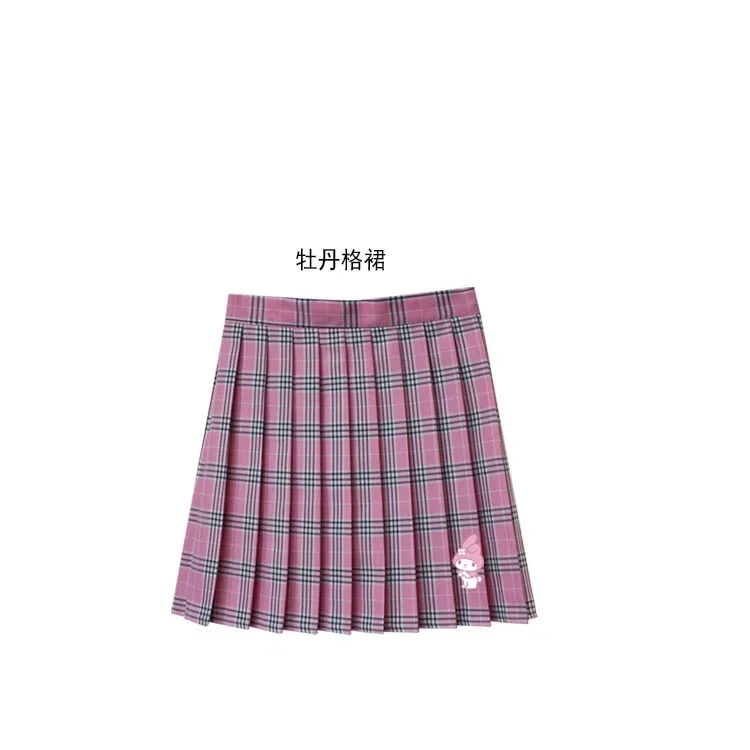 thumbnail image 1 of Sanrios niños adultos JK Falda plisada Anime My Melody Cinnamoroll Hello Kittys chica estilo universitario Falda corta uniforme de estudiante, 1 of 5
