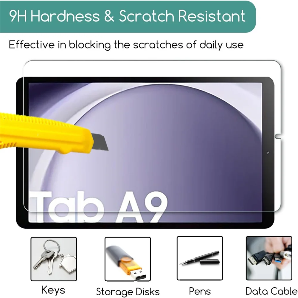 Premium Tempered Glass Screen Protector for Tablets - 8.7 Inch Protective Film
