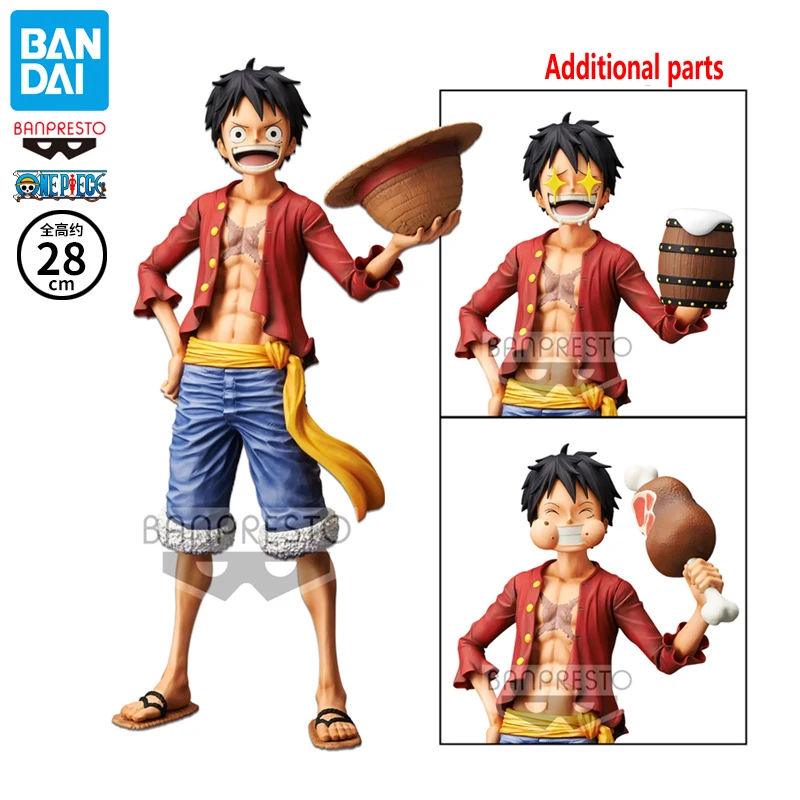 

Bandai Original One Piece ROS Monkey D. Luffy Grandista Comes with Replacement Components Action Figure Toys Static Decoration